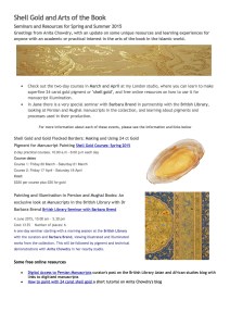 Shell Gold and Arts of the Book publicity