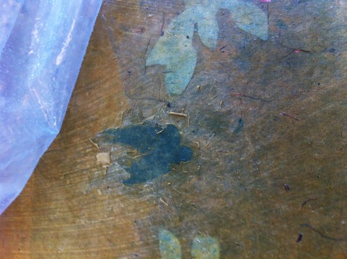 close up of backing removal