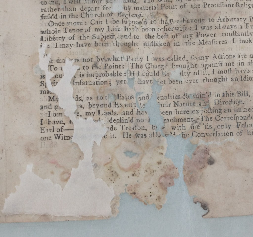 Shaped fill (left) and corresponding loss. Photography by Talitha Wachtelborn.