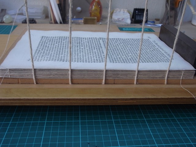 Fig 2.5 – The beginning of the sewing process.