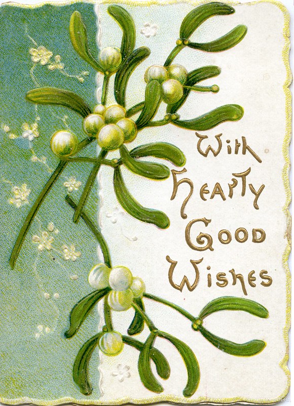 Fig. 3 - "With hearty good wishes" - Vintage Christmas card
