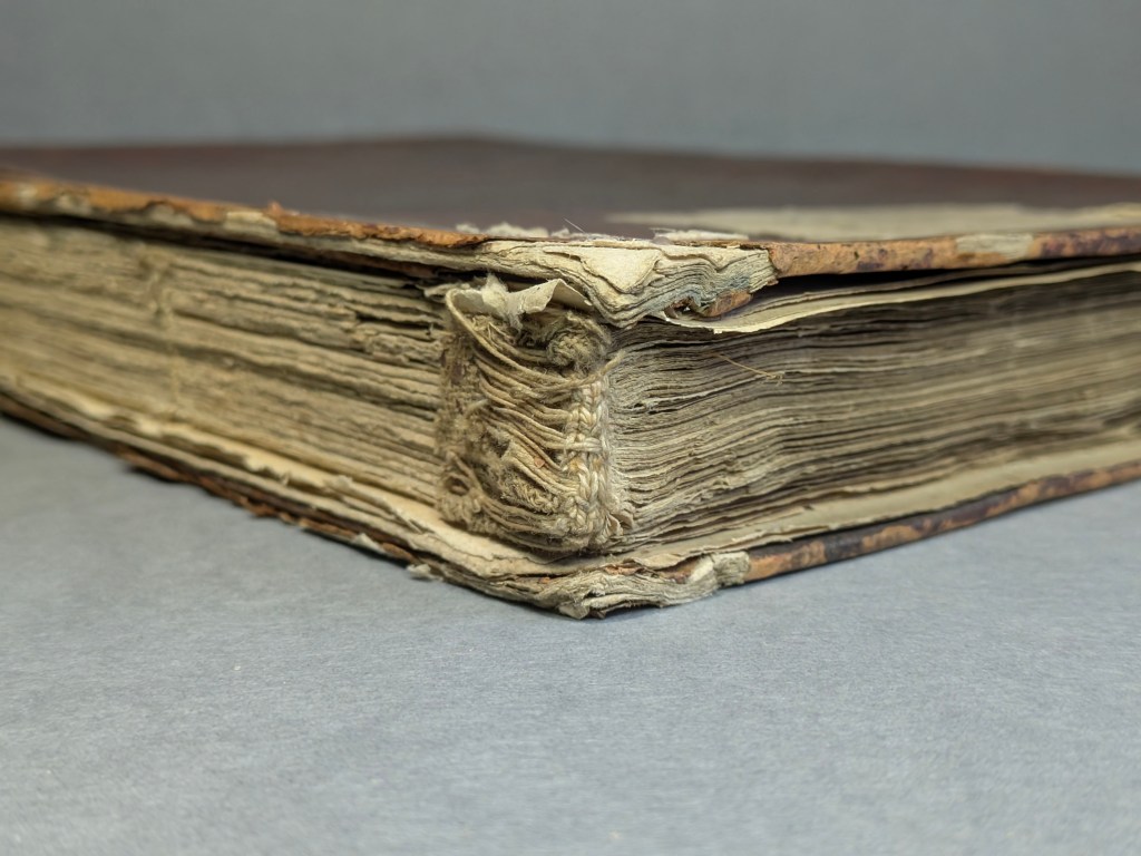 Delhi Arabic 1905 manuscript before conservation with the damaged binding