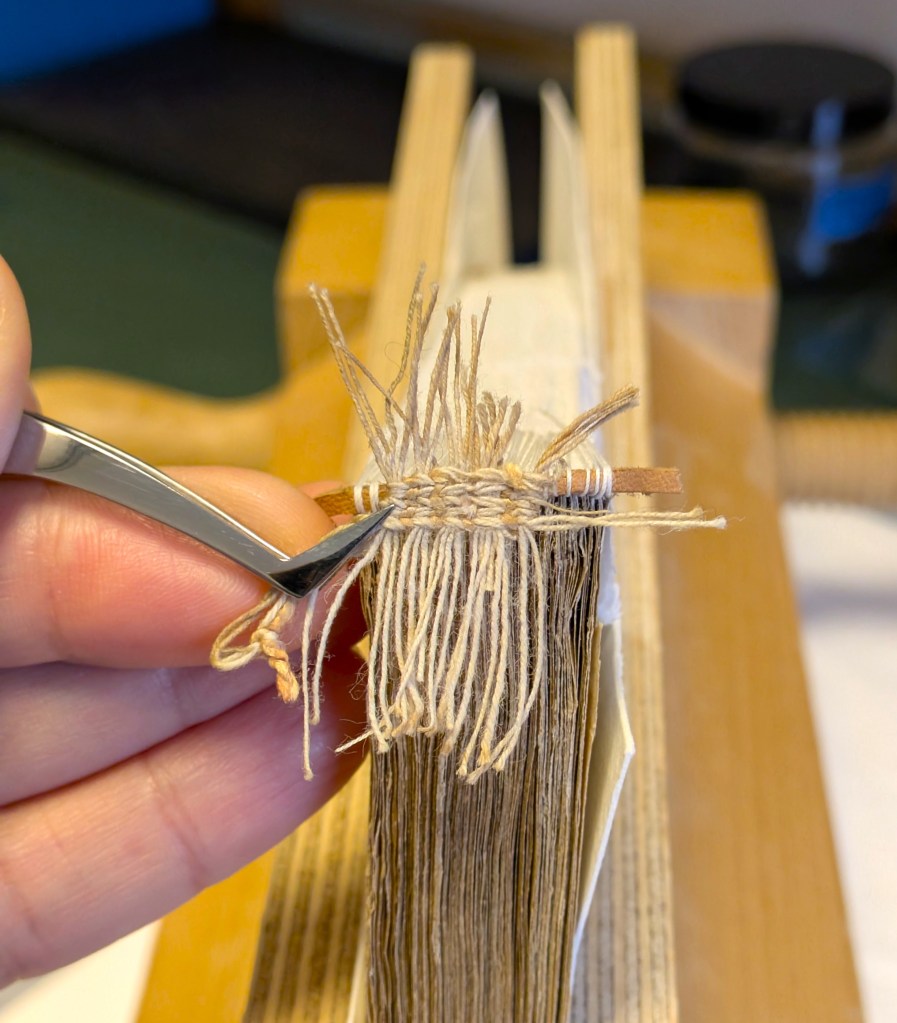 Reattaching the endband to its original position