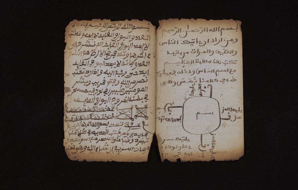 WMS Arabic 742, fol. 142. On the right, instructions for a talisman incorporating the introductory phrase of Surat al-Muzzammil, the 73rd chapter of the Qur’ān. 